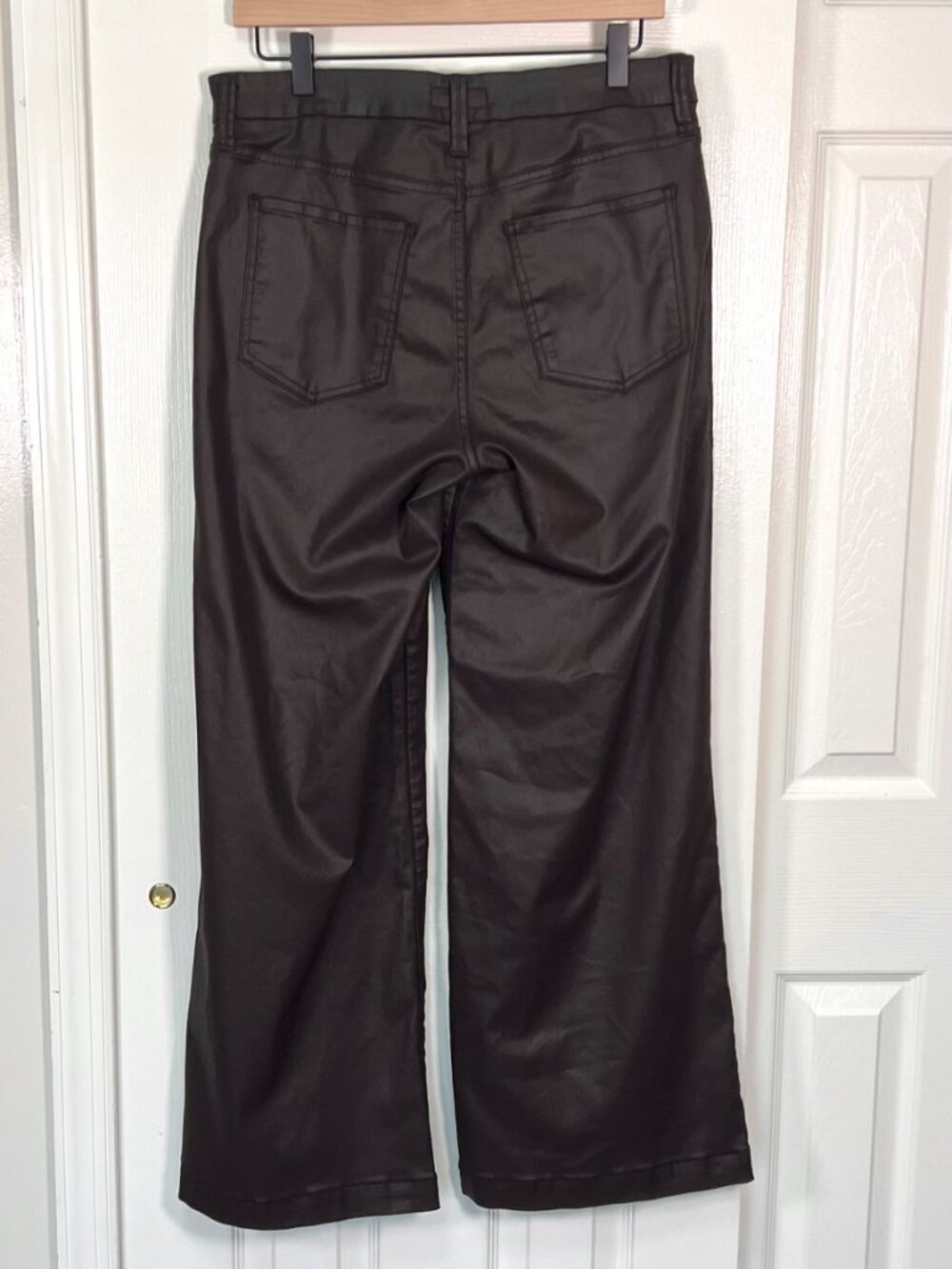 KUT from the Kloth Meg Fab AB Wide Leg High Rise Pants Brown Size 10 - Picture 6 of 8
